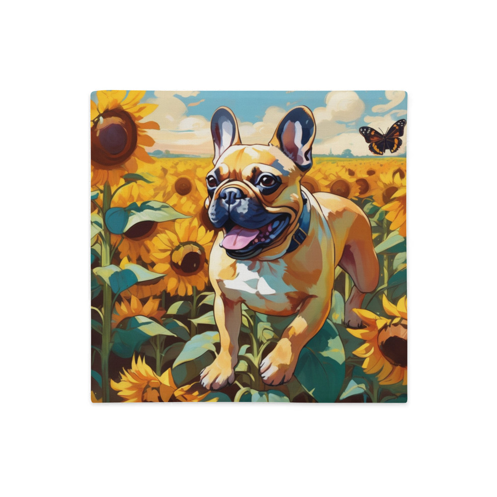 PugMug Custom Tan French Bulldog Premium Pillow Case