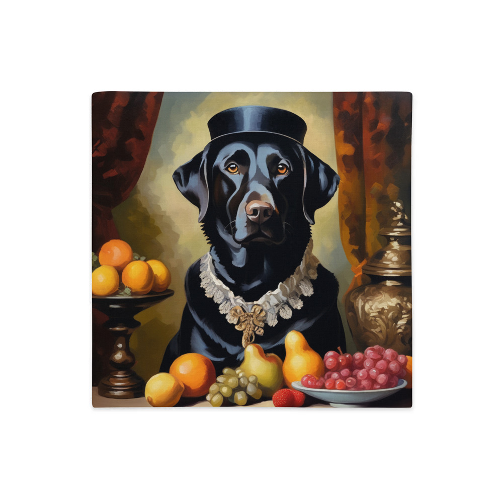 PugMug Custom Black Labrador Retriever Premium Pillow Case