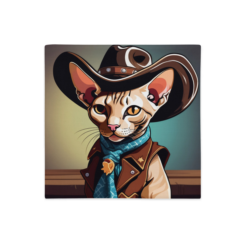 PugMug Custom Tabby Sphynx Cat Premium Pillow Case