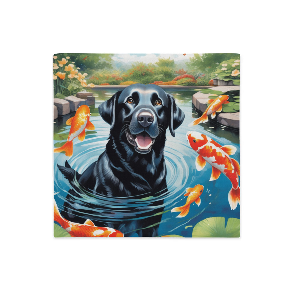 PugMug Custom Black Labrador Retriever Premium Pillow Case