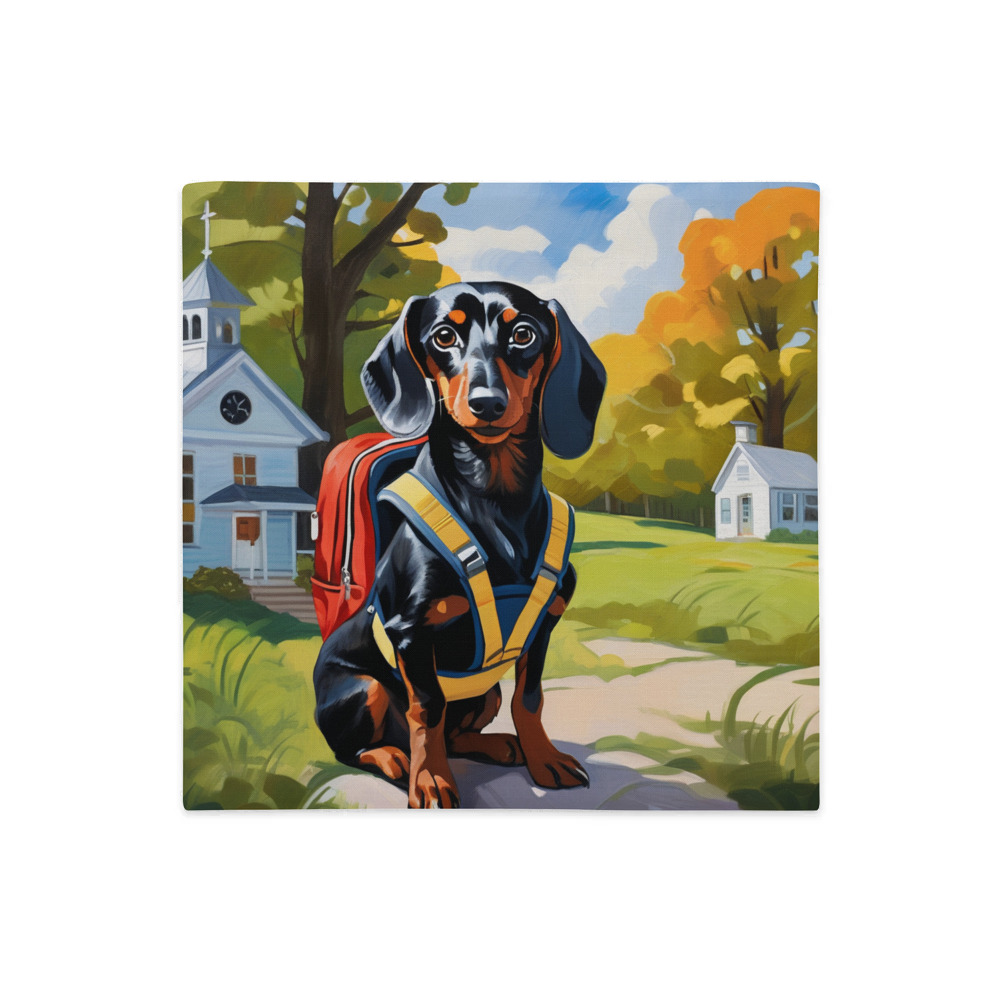 PugMug Custom Black Dachshund Premium Pillow Case