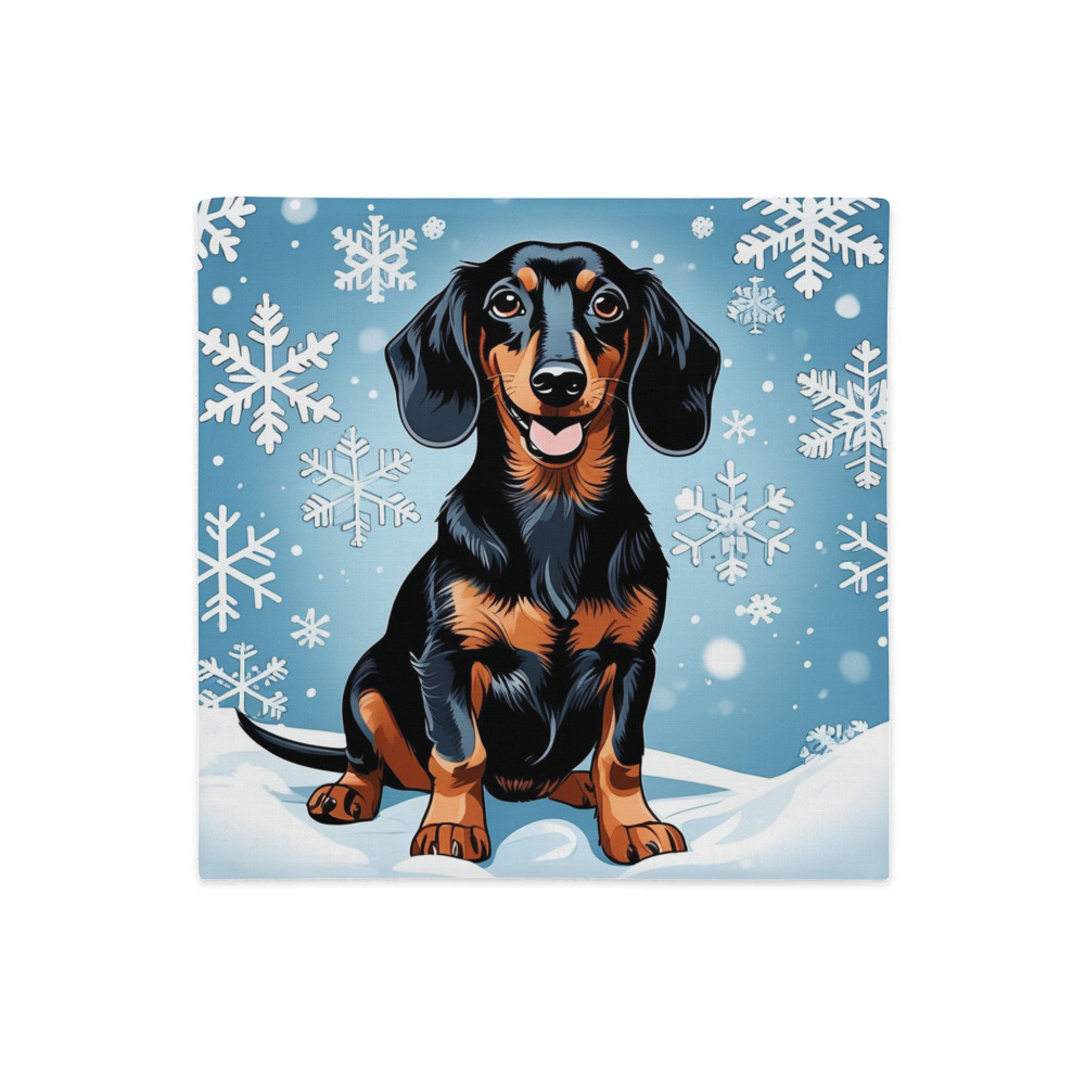 PugMug Custom Black Dachshund Premium Pillow Case