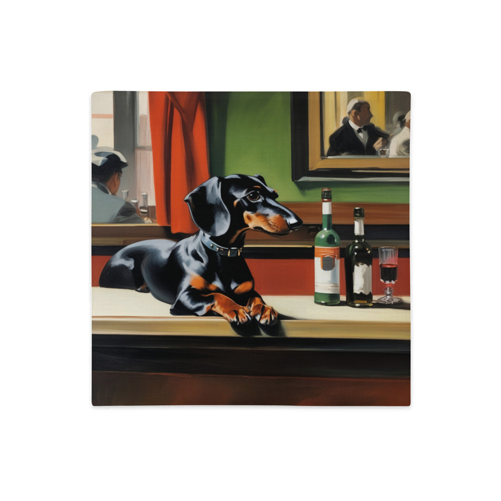 PugMug Custom Black Dachshund Premium Pillow Case