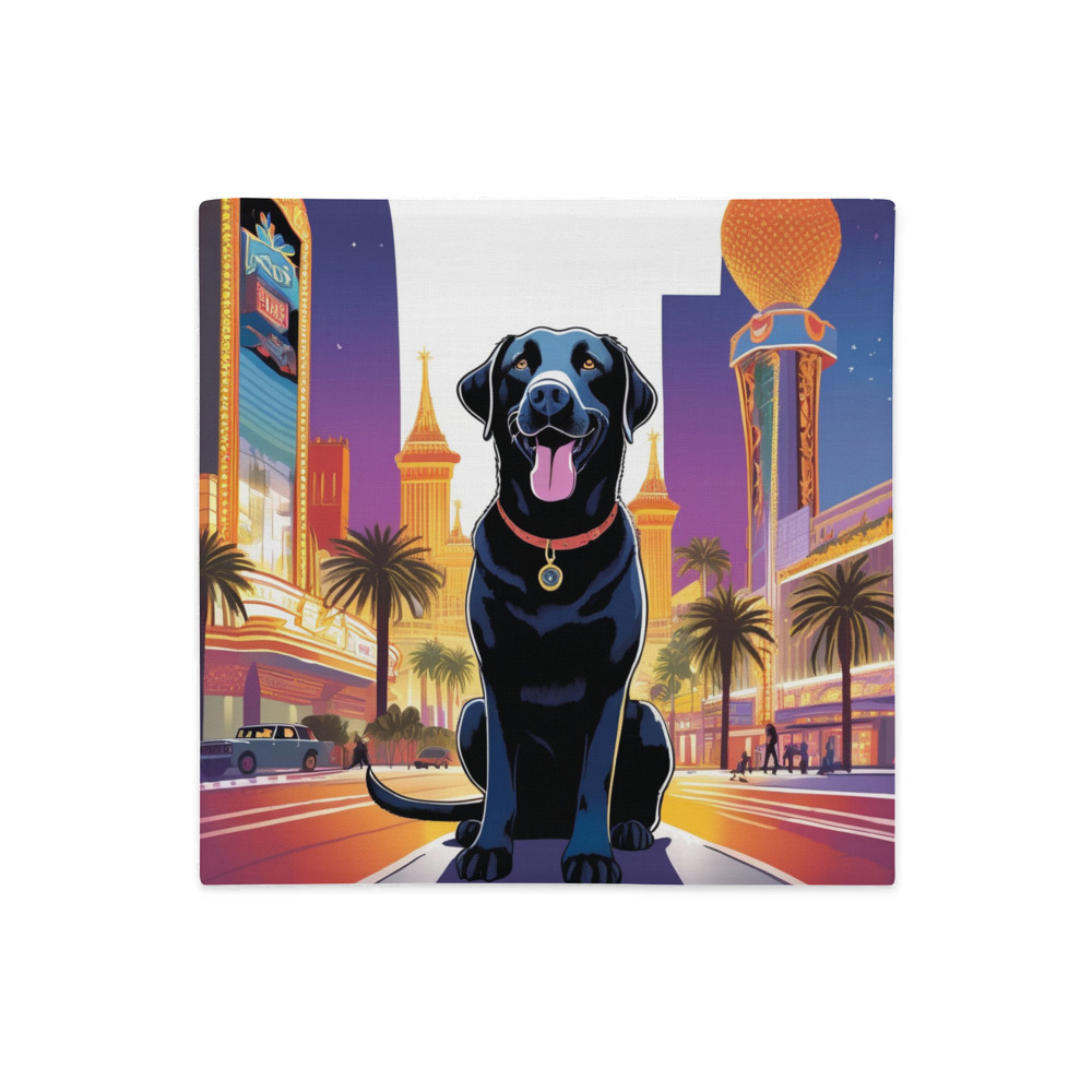 PugMug Custom Black Labrador Retriever Premium Pillow Case