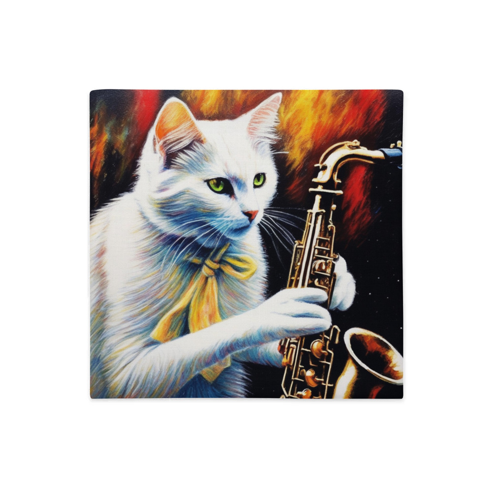 PugMug Custom White Companion Cat Premium Pillow Case