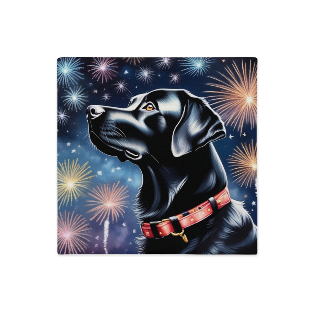 PugMug Custom Black Labrador Retriever Premium Pillow Case