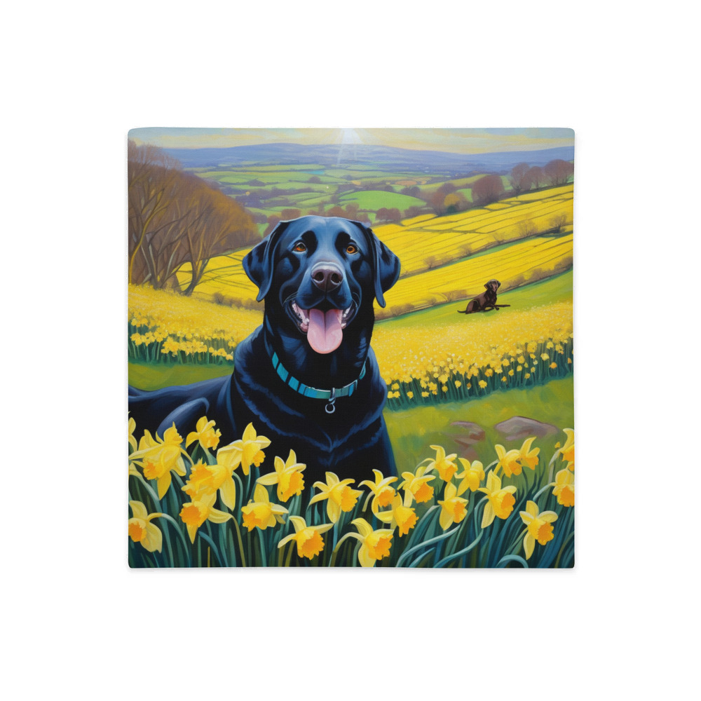PugMug Custom Black Labrador Retriever Premium Pillow Case