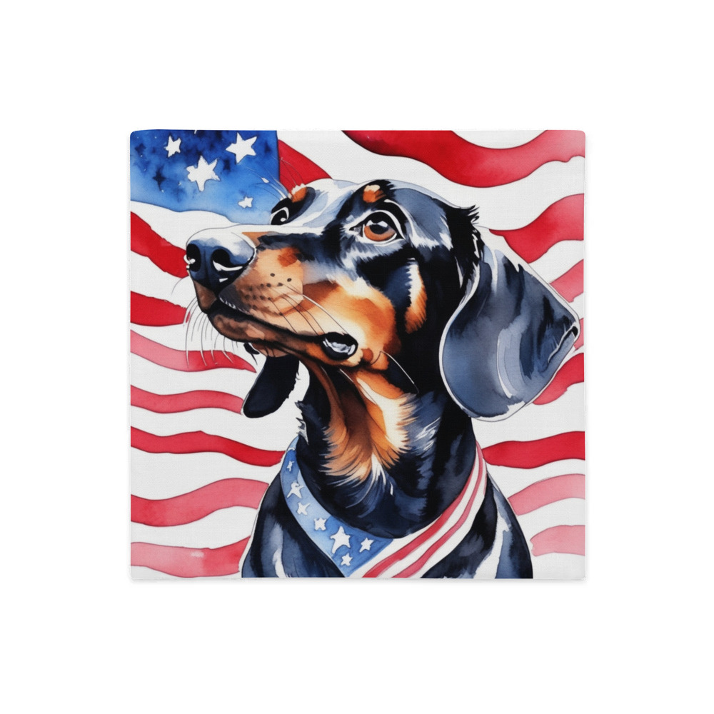 PugMug Custom Black Dachshund Premium Pillow Case