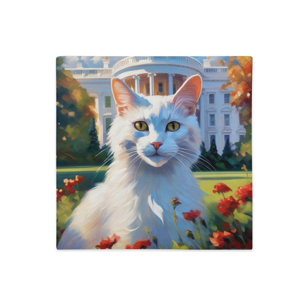 PugMug Custom White Companion Cat Premium Pillow Case