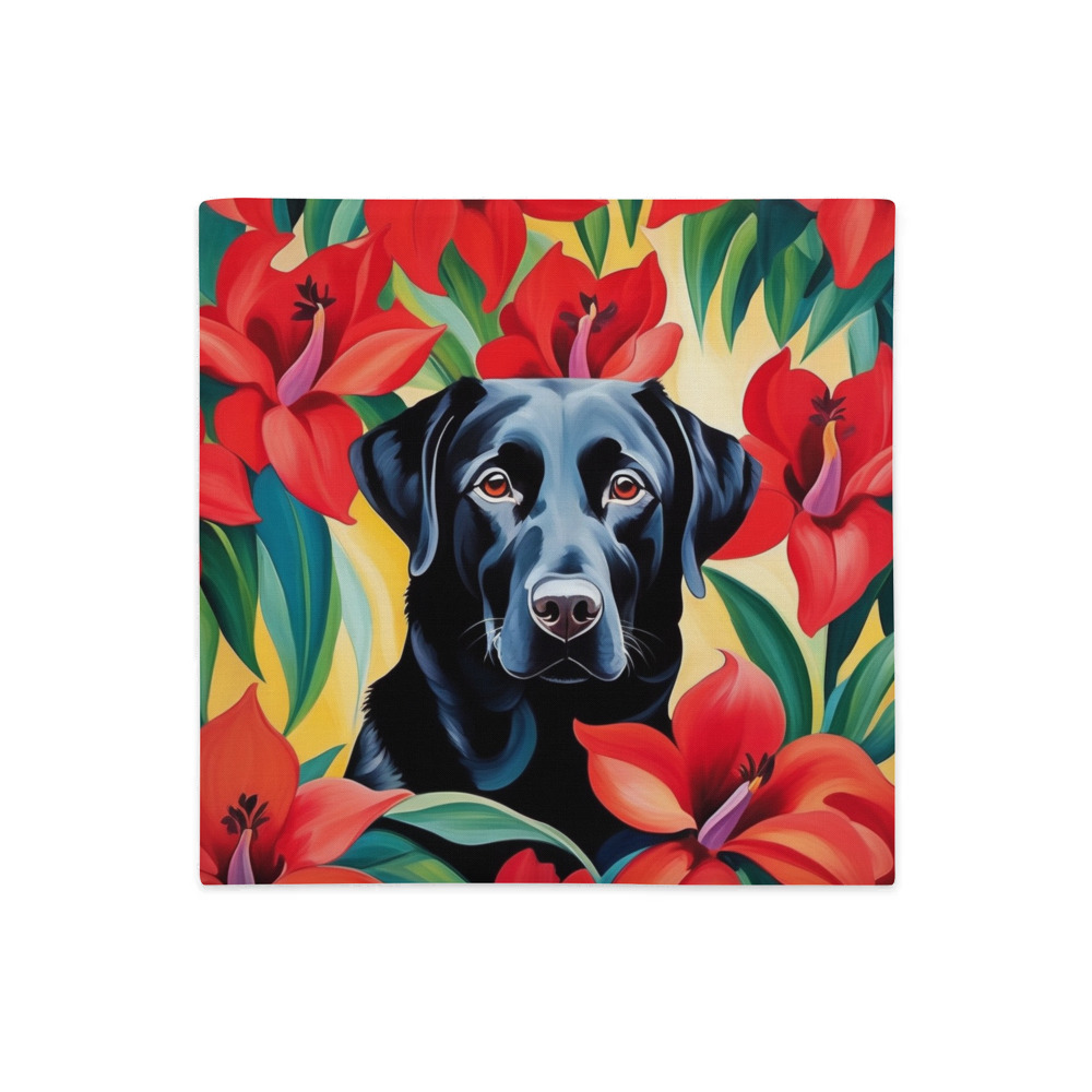 PugMug Custom Black Labrador Retriever Premium Pillow Case