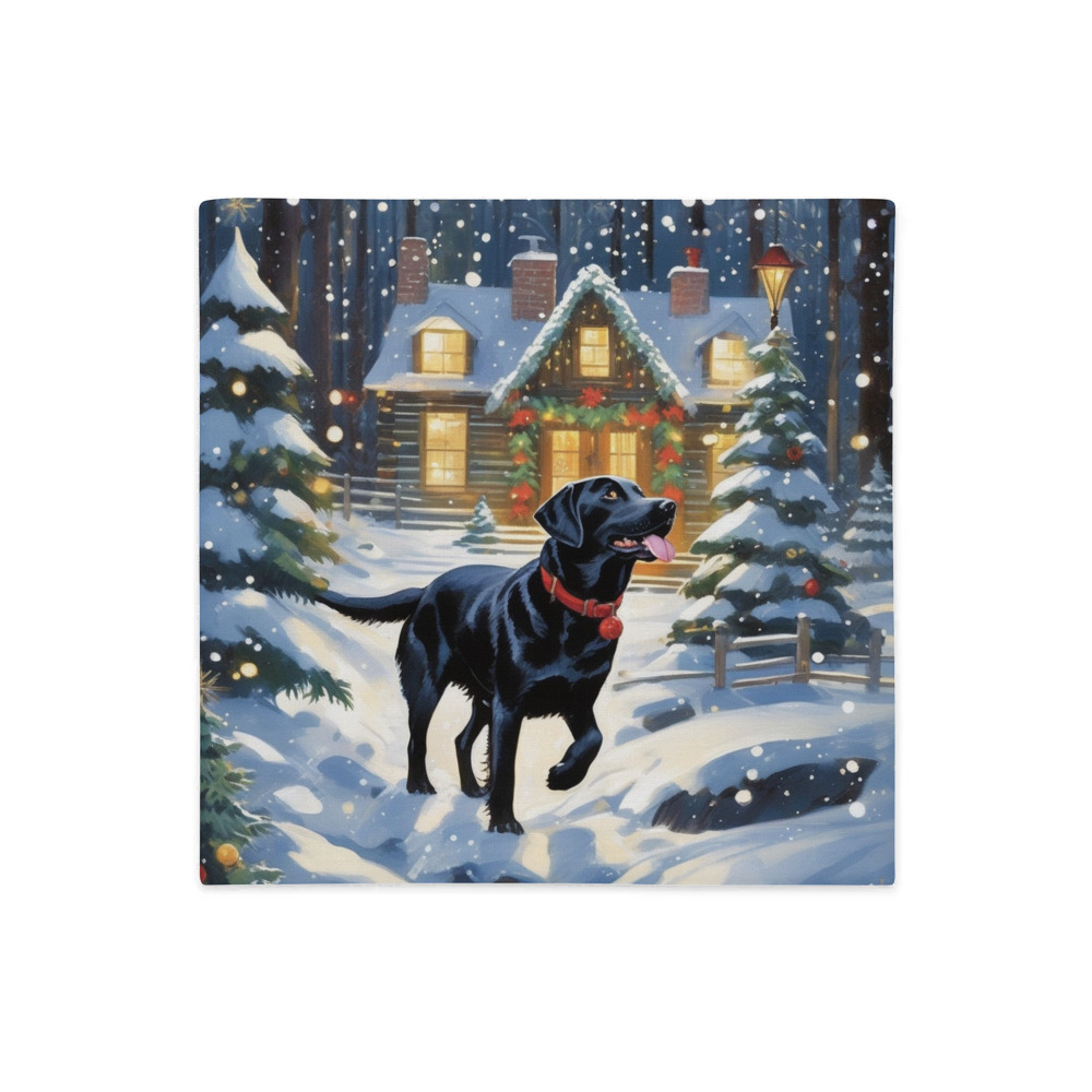 PugMug Custom Black Labrador Retriever Premium Pillow Case