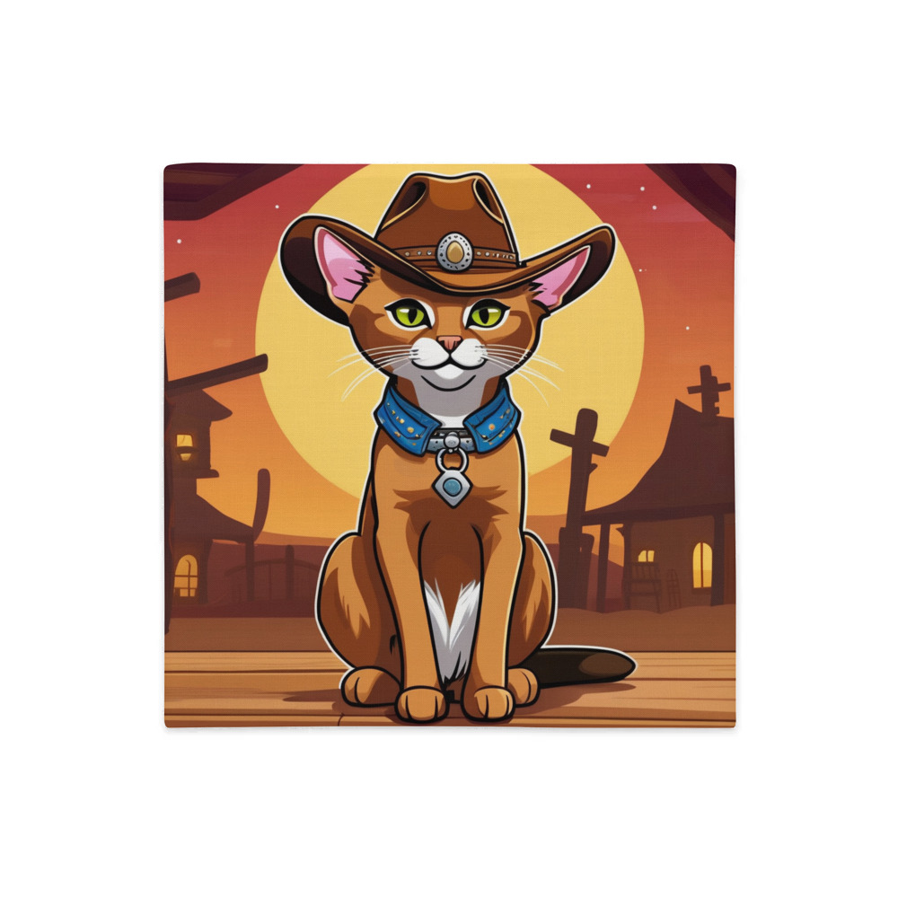 PugMug Custom Tabby Abyssinian Cat Premium Pillow Case