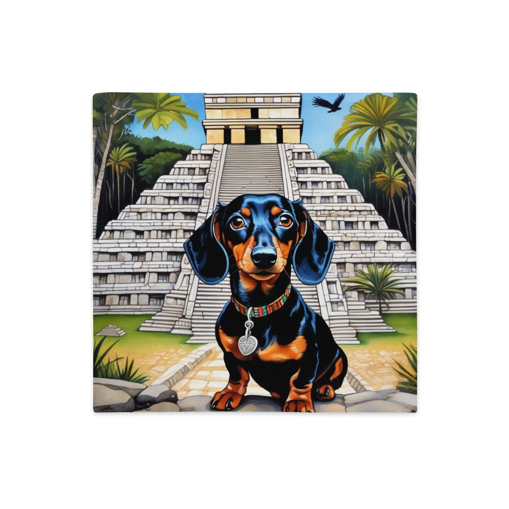 PugMug Custom Black Dachshund Premium Pillow Case