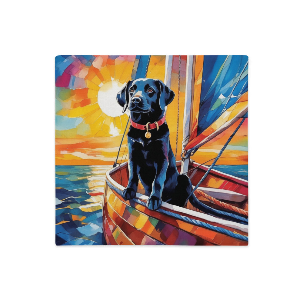 PugMug Custom Black Labrador Retriever Premium Pillow Case