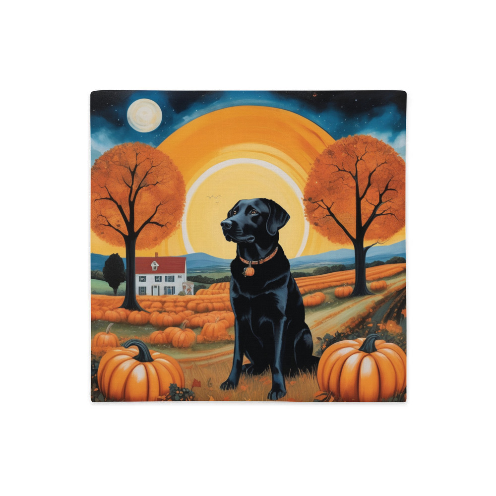 PugMug Custom Black Labrador Retriever Premium Pillow Case