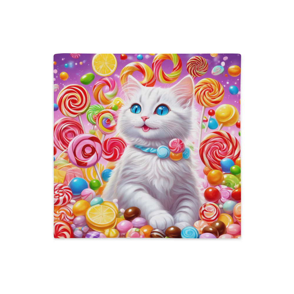 PugMug Custom White Companion Cat Premium Pillow Case