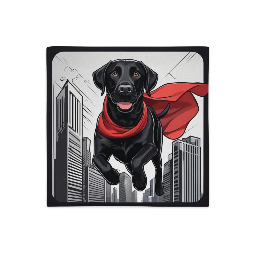 PugMug Custom Black Labrador Retriever Premium Pillow Case