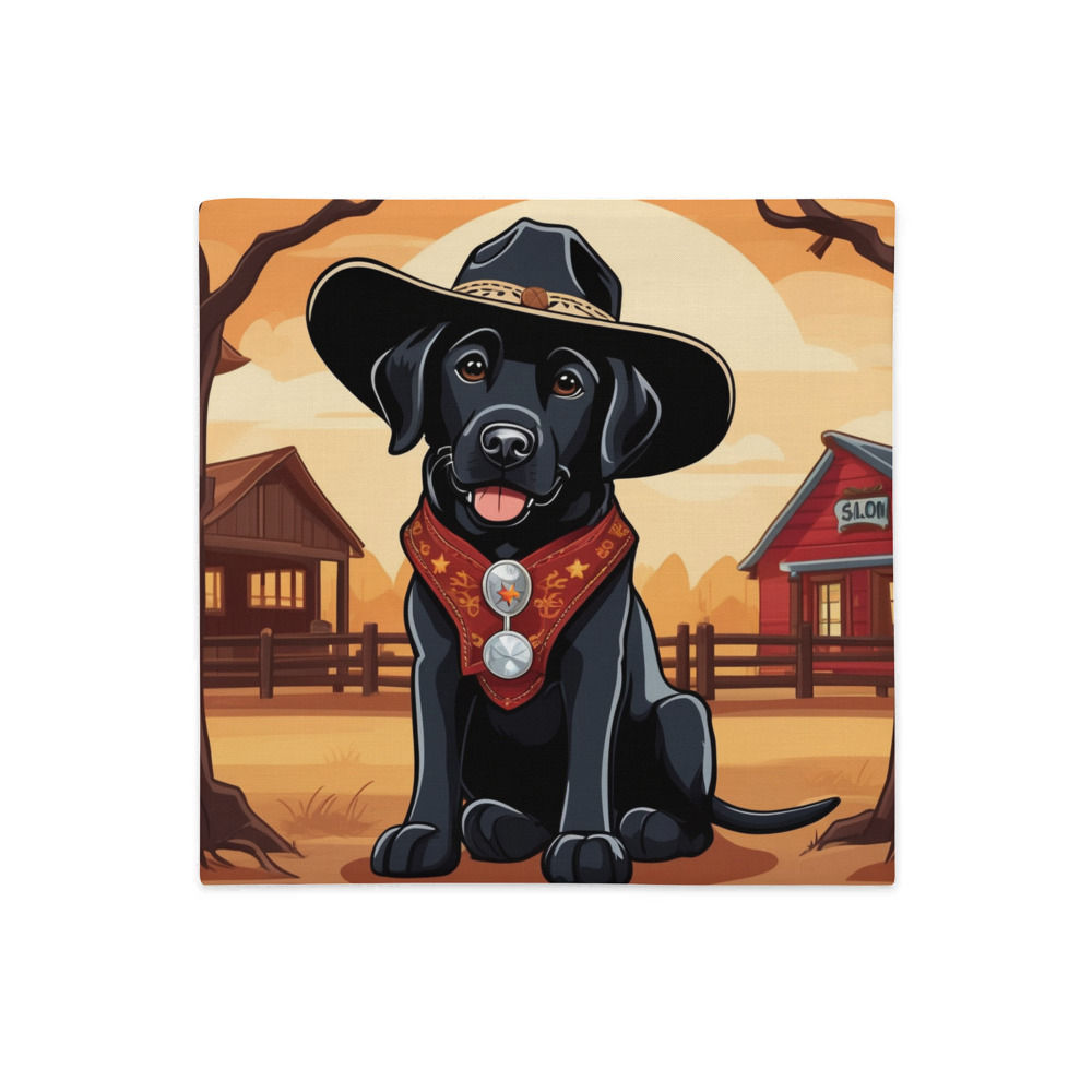 PugMug Custom Black Labrador Retriever Premium Pillow Case