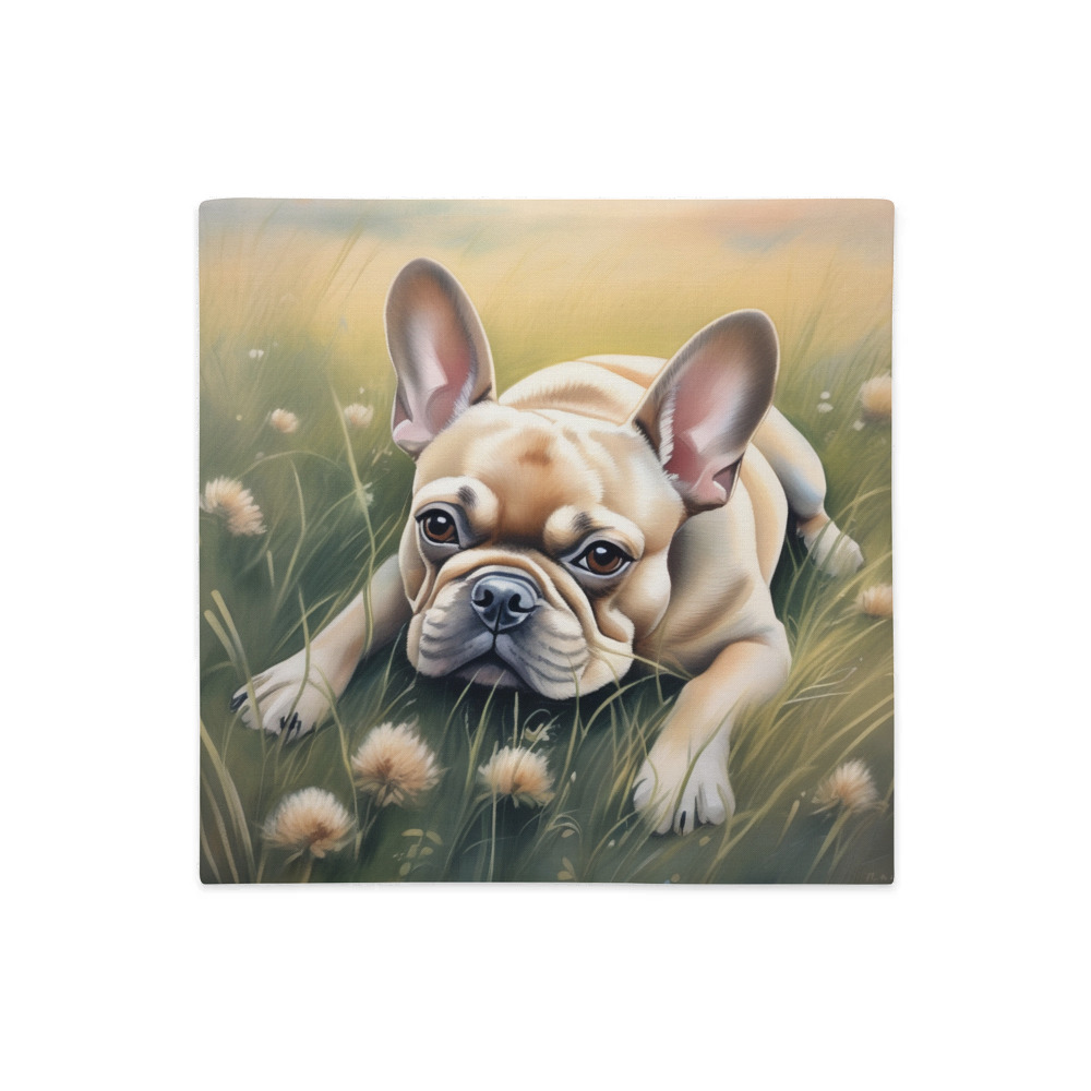 PugMug Custom Tan French Bulldog Premium Pillow Case