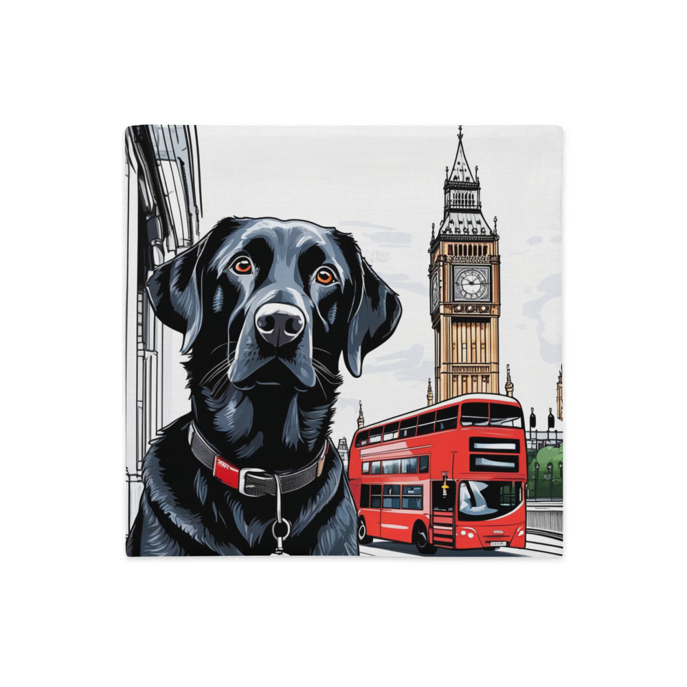 PugMug Custom Black Labrador Retriever Premium Pillow Case