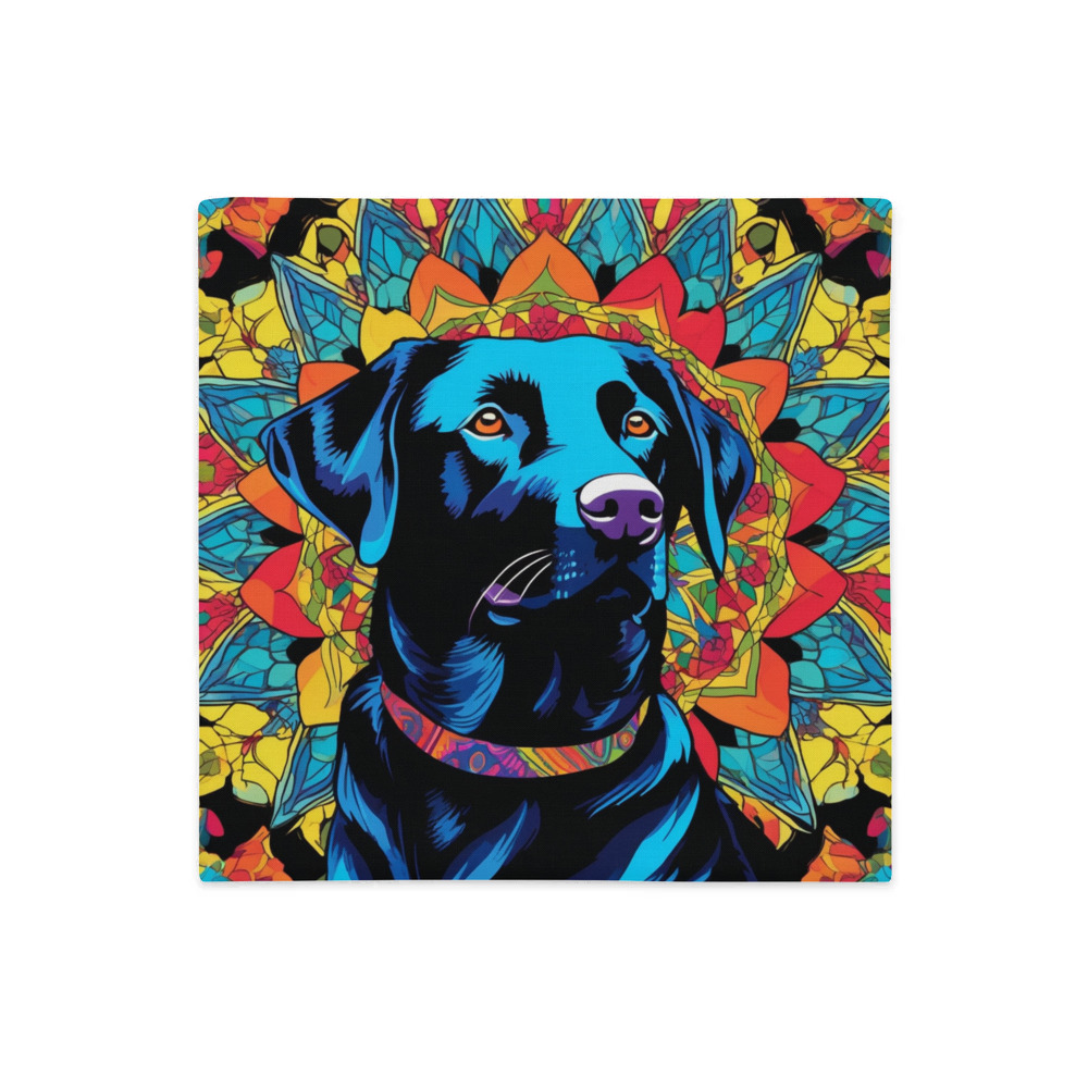 PugMug Custom Black Labrador Retriever Premium Pillow Case
