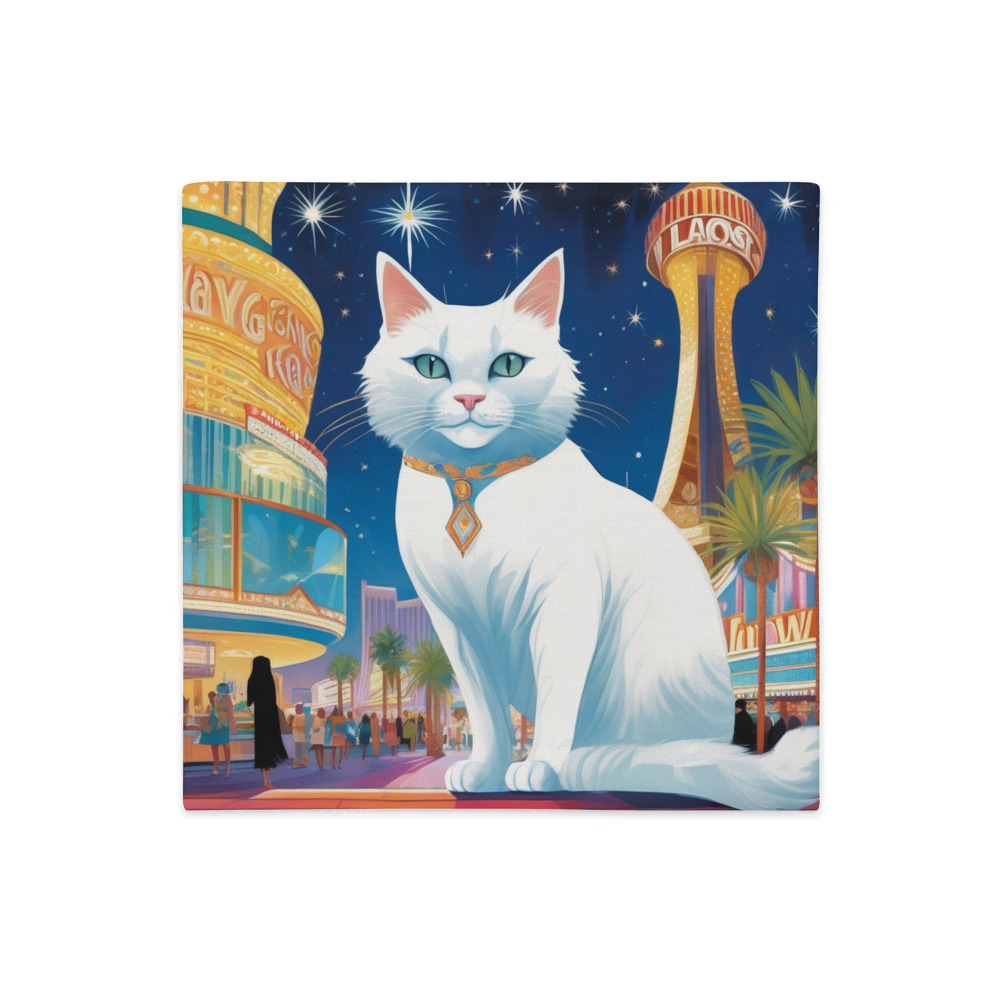 PugMug Custom White Companion Cat Premium Pillow Case