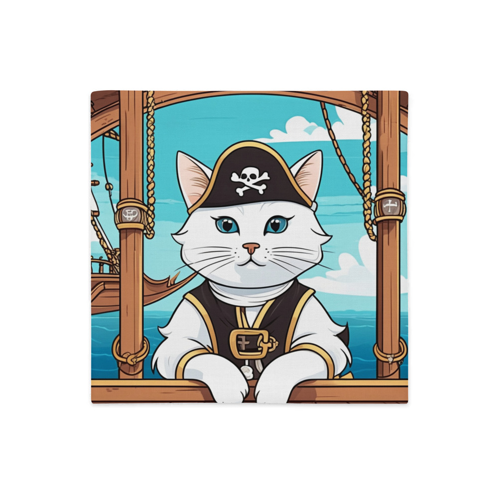 PugMug Custom White Companion Cat Premium Pillow Case