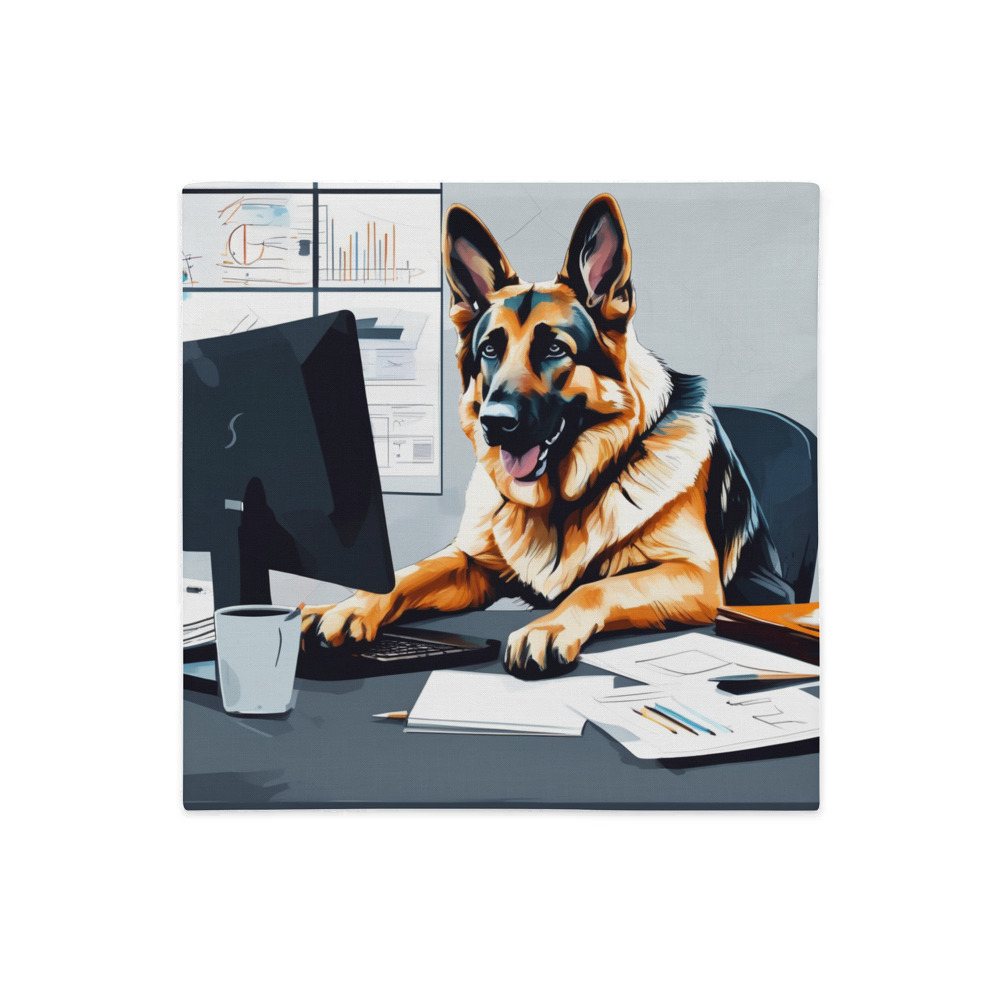 PugMug Custom German Shepherd Dog Premium Pillow Case
