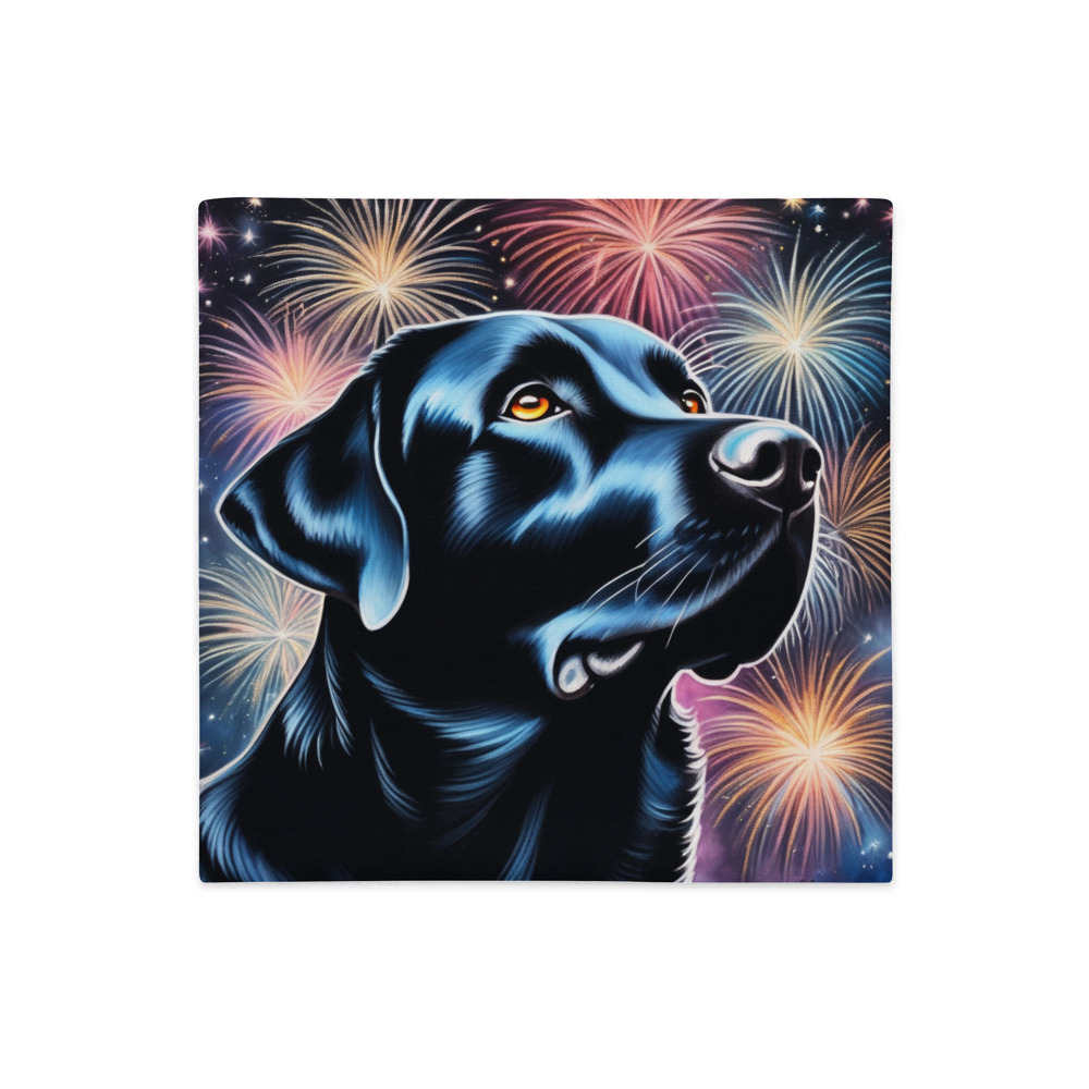 PugMug Custom Black Labrador Retriever Premium Pillow Case