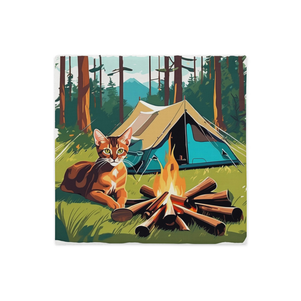 PugMug Custom Tabby Abyssinian Cat Premium Pillow Case