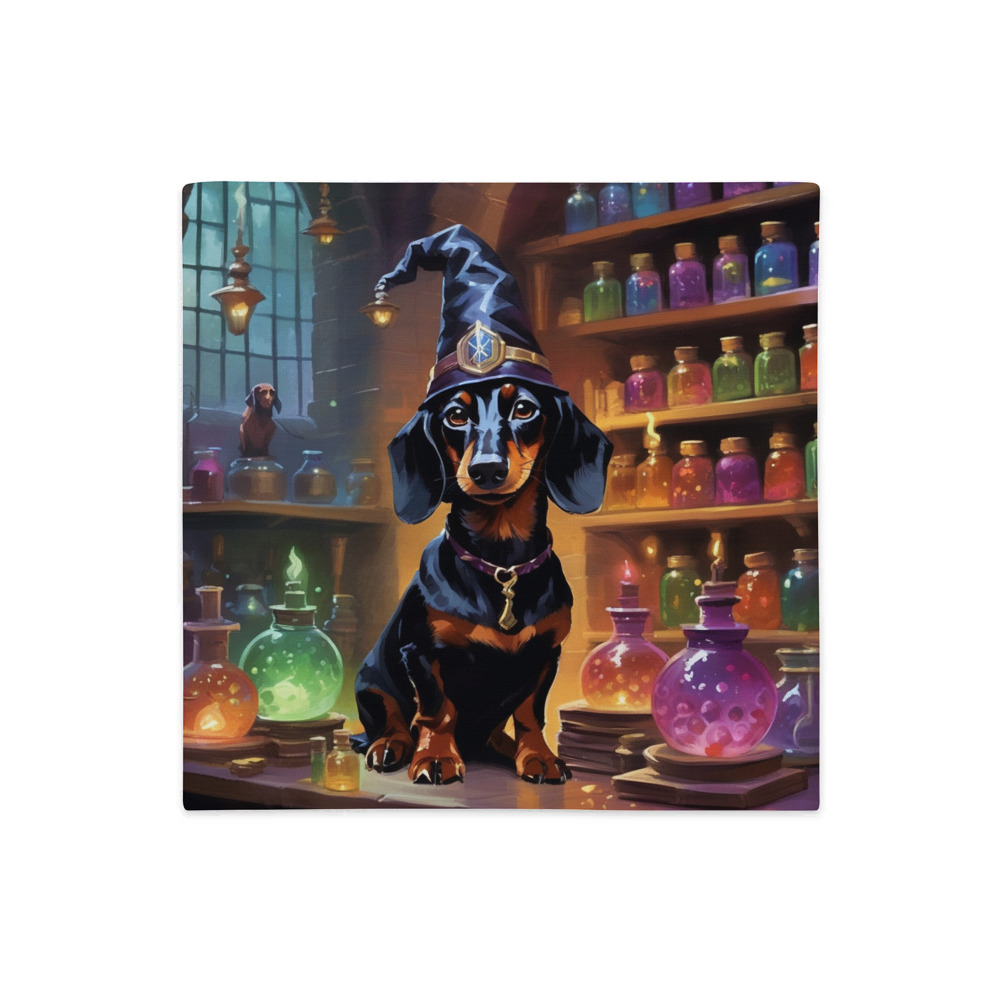 PugMug Custom Black Dachshund Premium Pillow Case