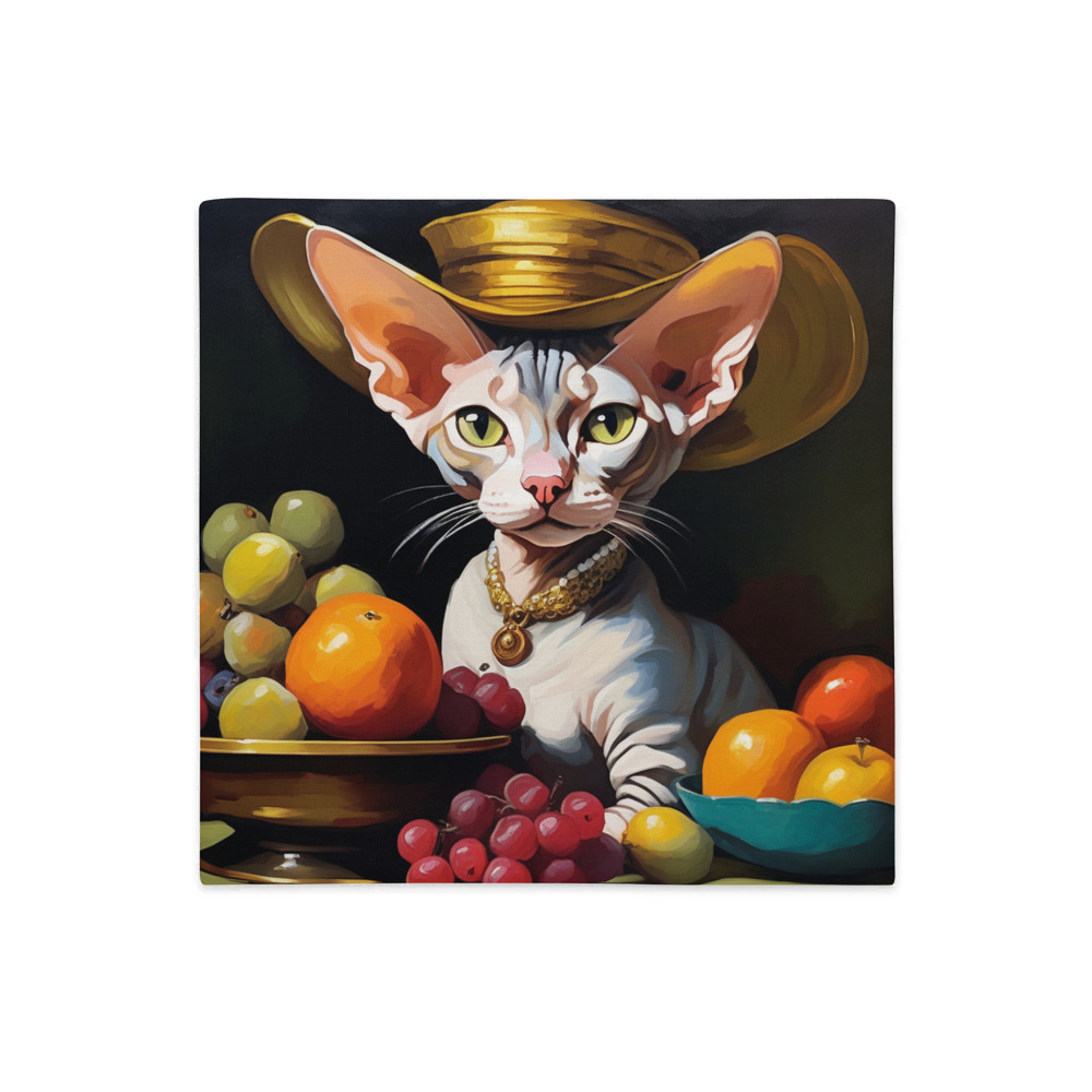 PugMug Custom Tabby Sphynx Cat Premium Pillow Case