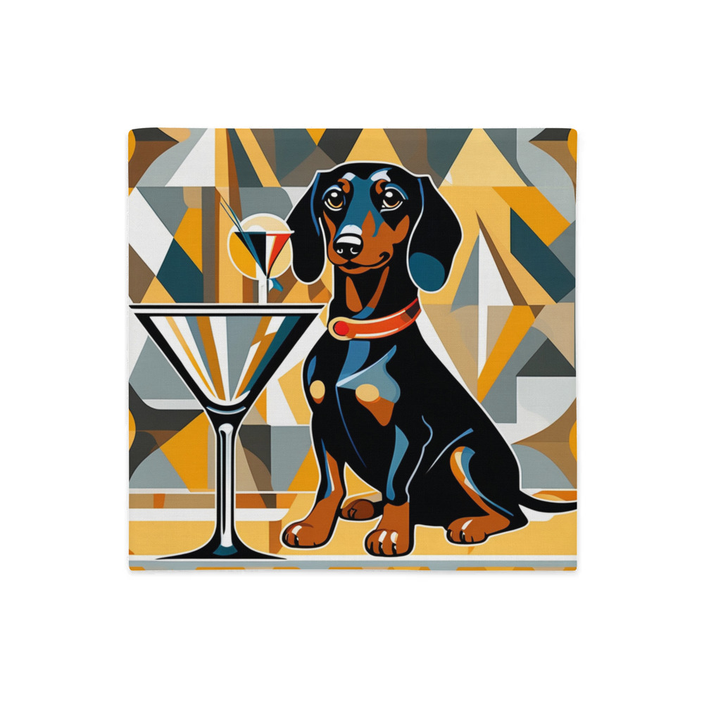 PugMug Custom Black Dachshund Premium Pillow Case