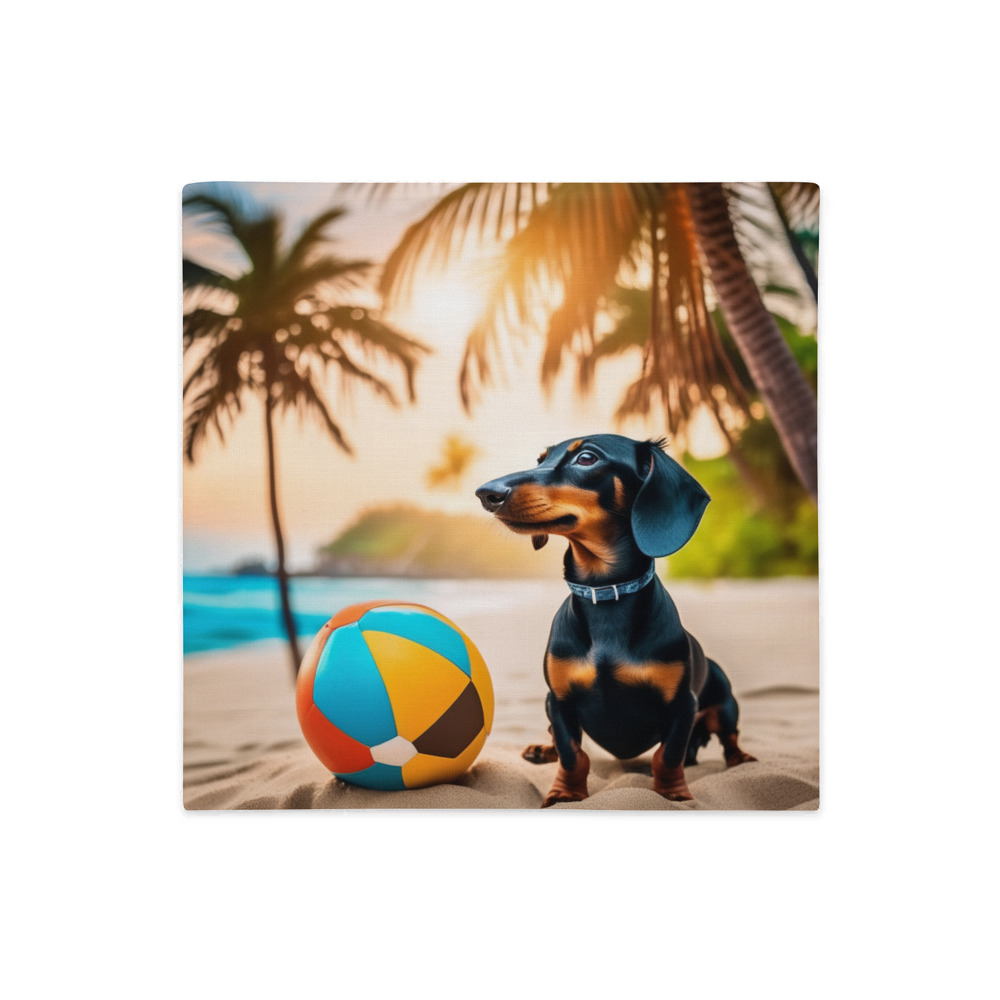 PugMug Custom Black Dachshund Premium Pillow Case