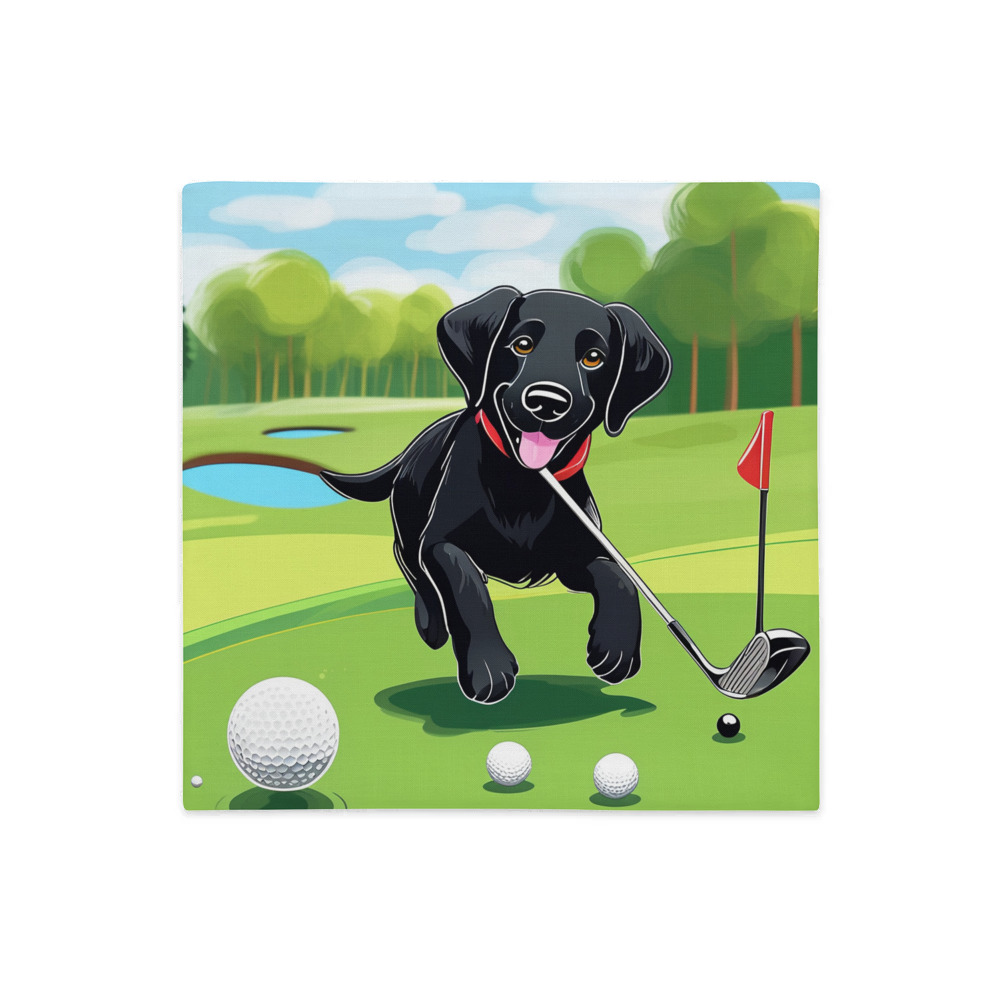 PugMug Custom Black Labrador Retriever Premium Pillow Case