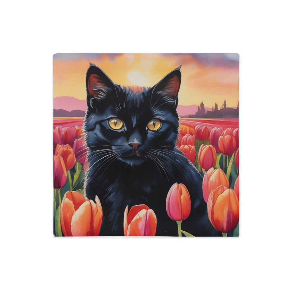 PugMug Custom Black Exotic Cat Premium Pillow Case