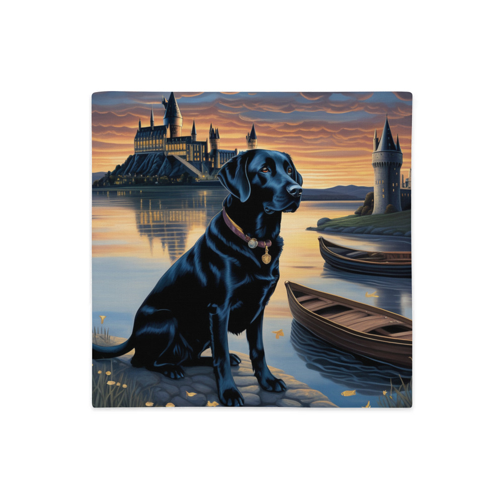 PugMug Custom Black Labrador Retriever Premium Pillow Case