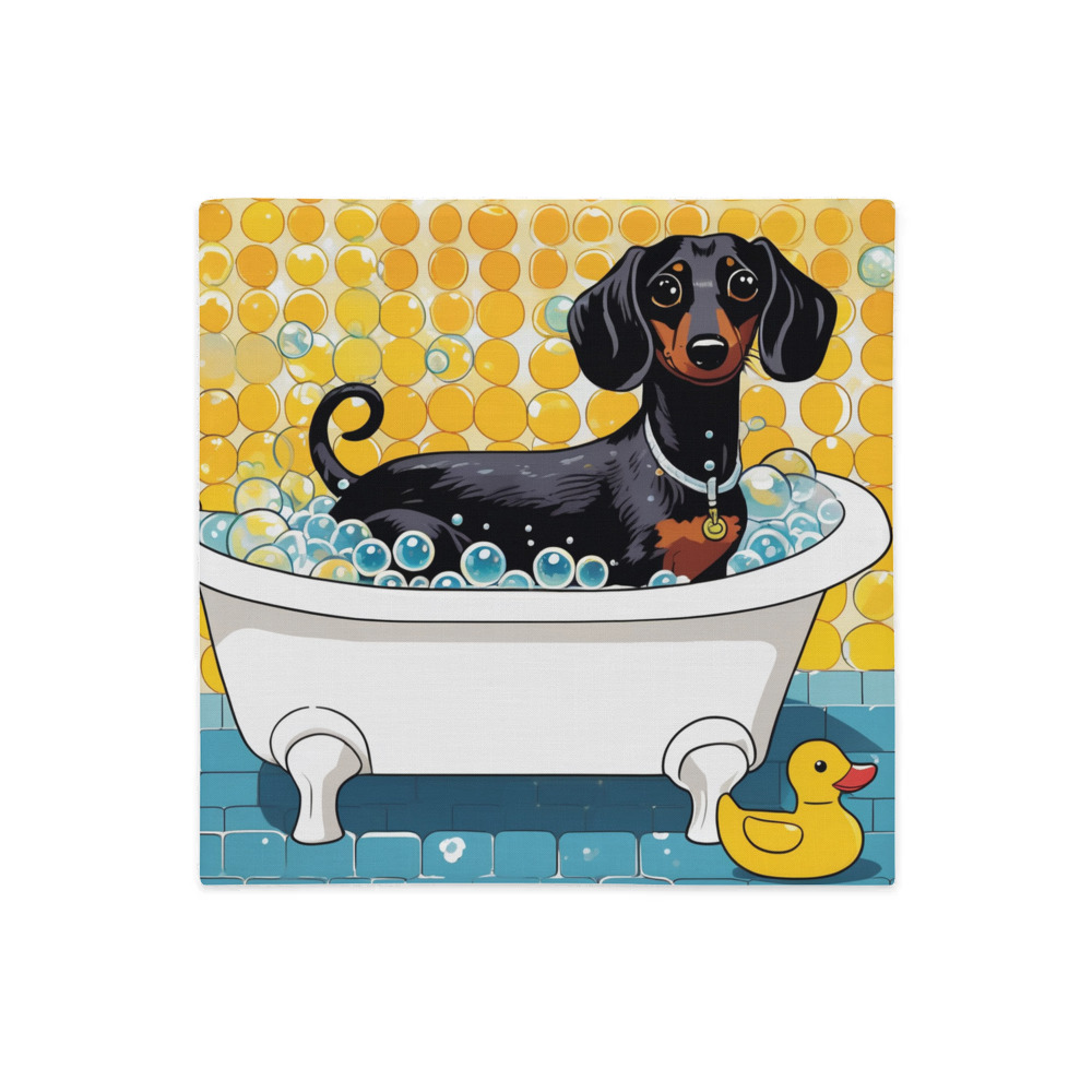 PugMug Custom Black Dachshund Premium Pillow Case