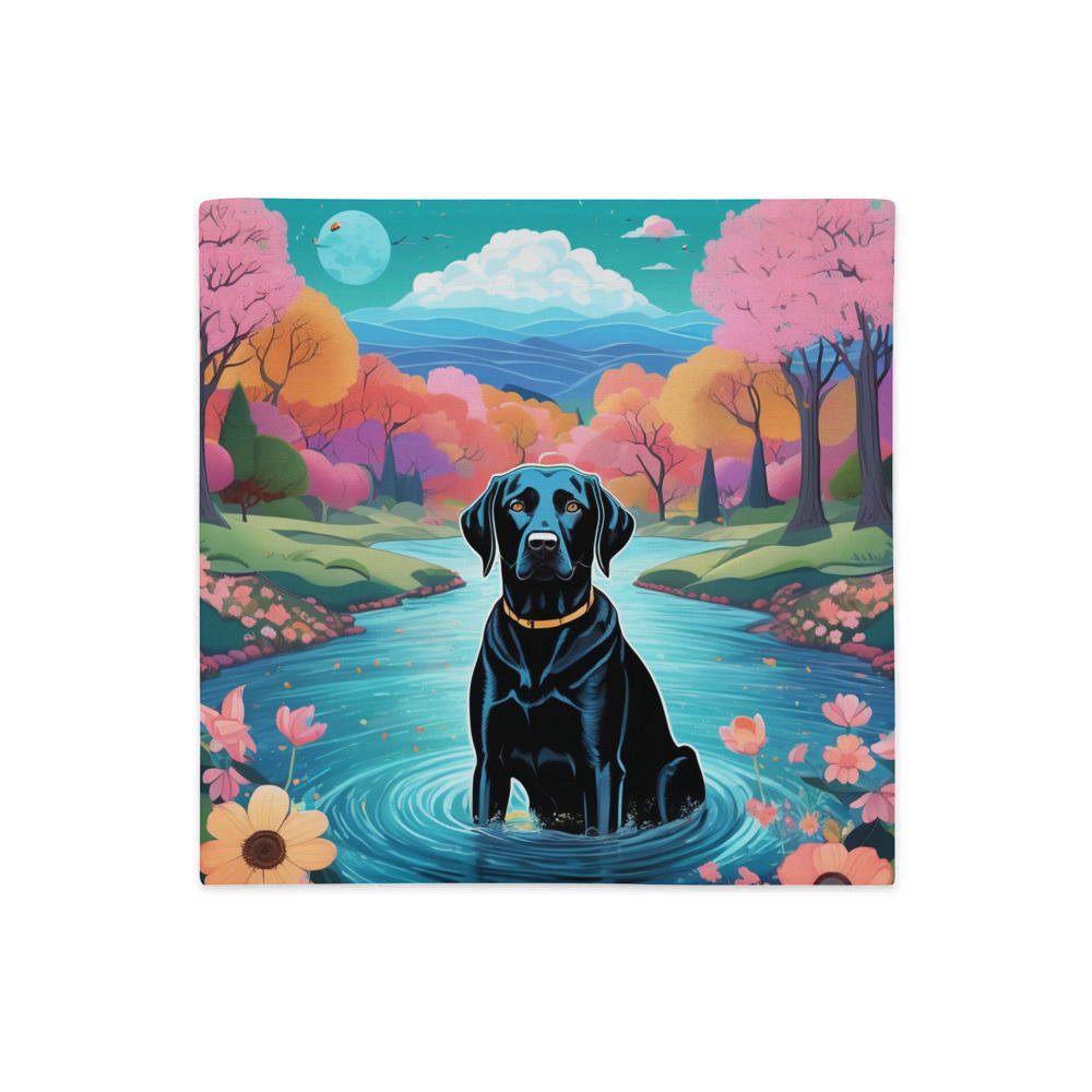 PugMug Custom Black Labrador Retriever Premium Pillow Case