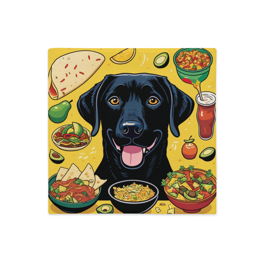 PugMug Custom Black Labrador Retriever Premium Pillow Case