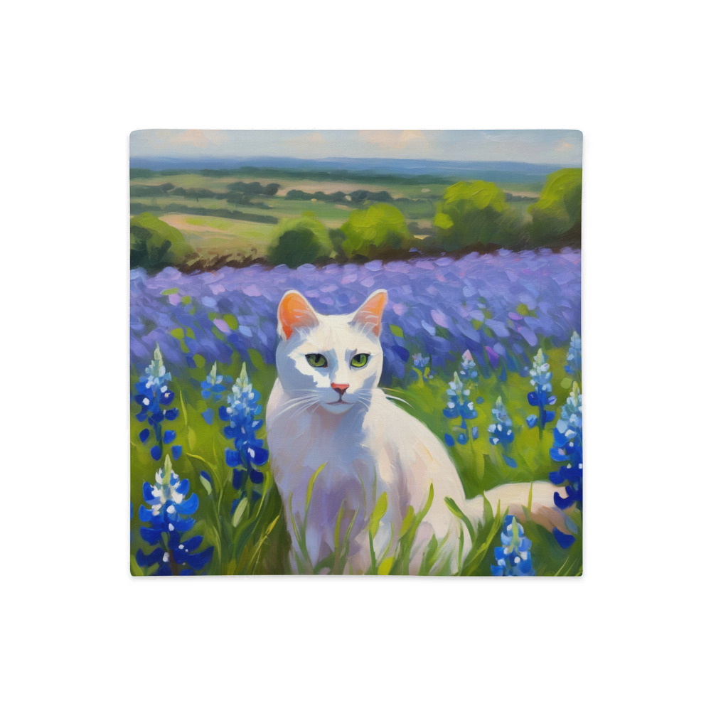 PugMug Custom White Companion Cat Premium Pillow Case