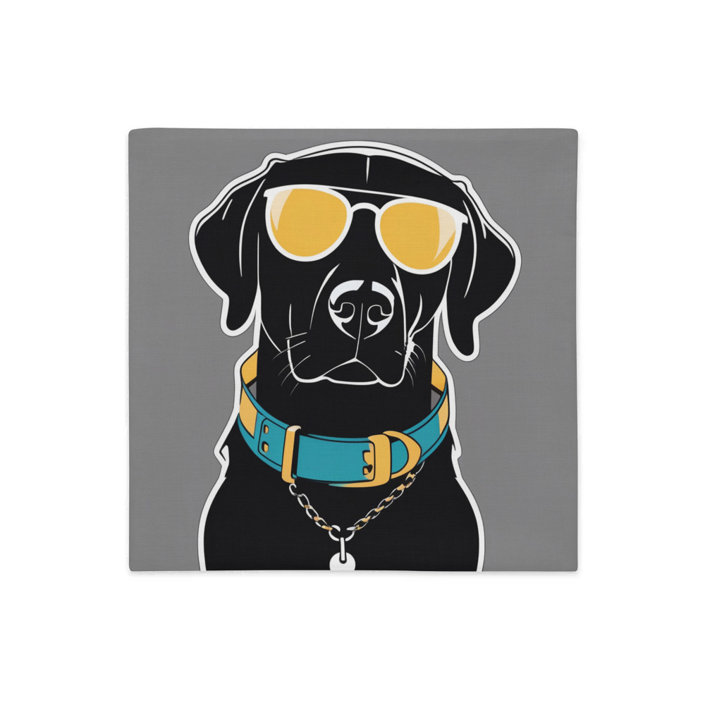 PugMug Custom Black Labrador Retriever Premium Pillow Case