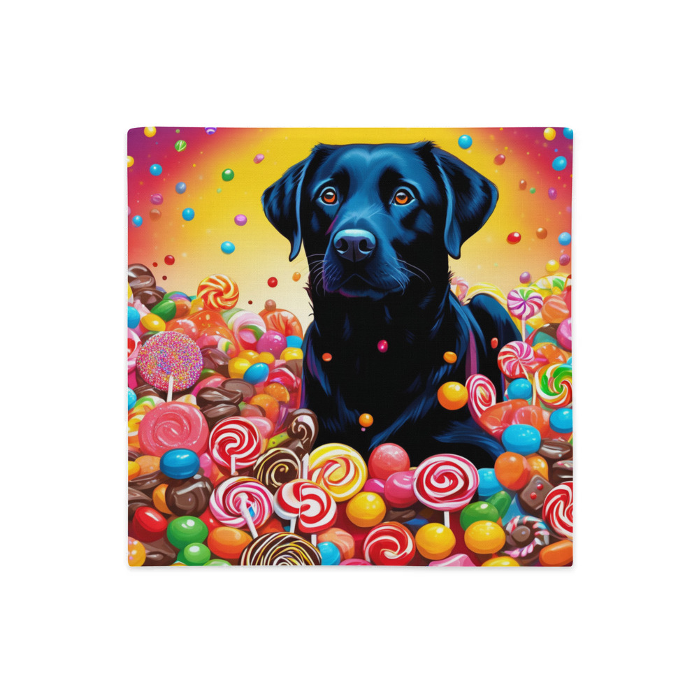 PugMug Custom Black Labrador Retriever Premium Pillow Case