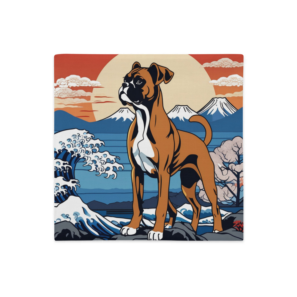 PugMug Custom Boxer Dog Premium Pillow Case