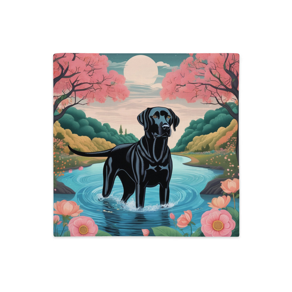 PugMug Custom Black Labrador Retriever Premium Pillow Case