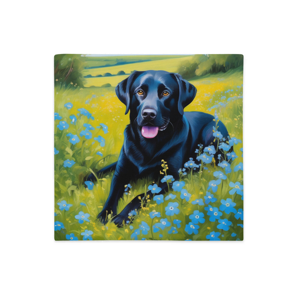 PugMug Custom Black Labrador Retriever Premium Pillow Case