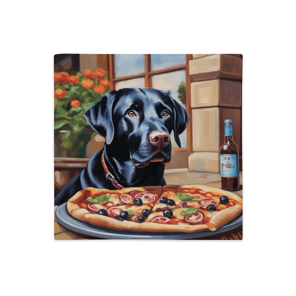 PugMug Custom Black Labrador Retriever Premium Pillow Case