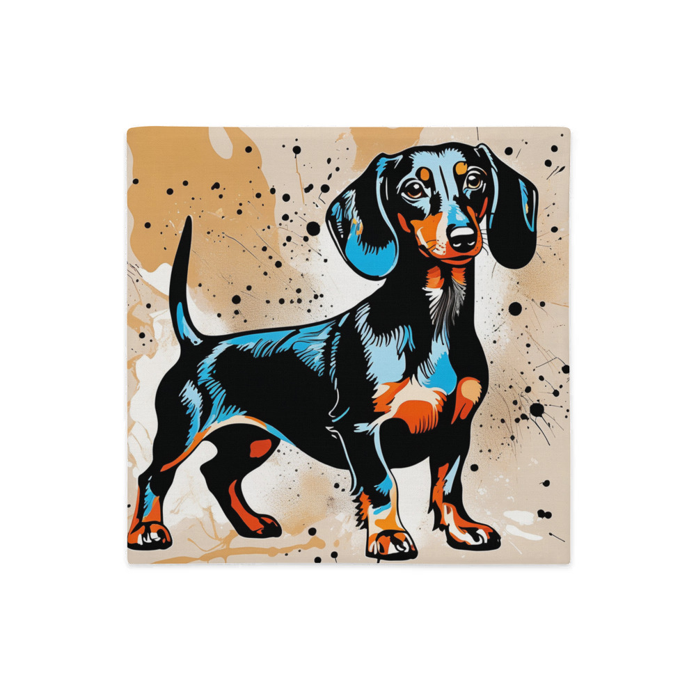 PugMug Custom Black Dachshund Premium Pillow Case