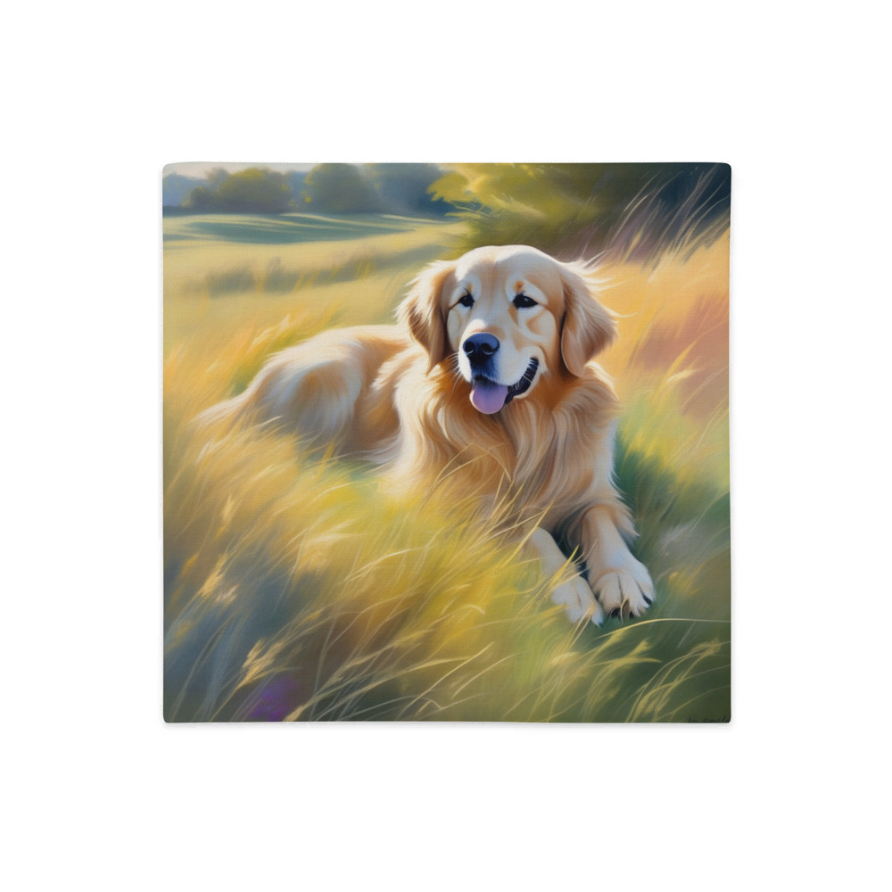 PugMug Custom Golden Retriever Premium Pillow Case