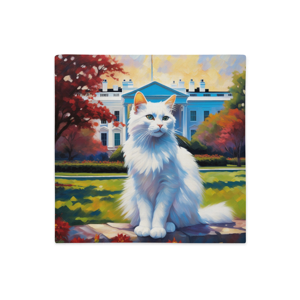 PugMug Custom White Companion Cat Premium Pillow Case